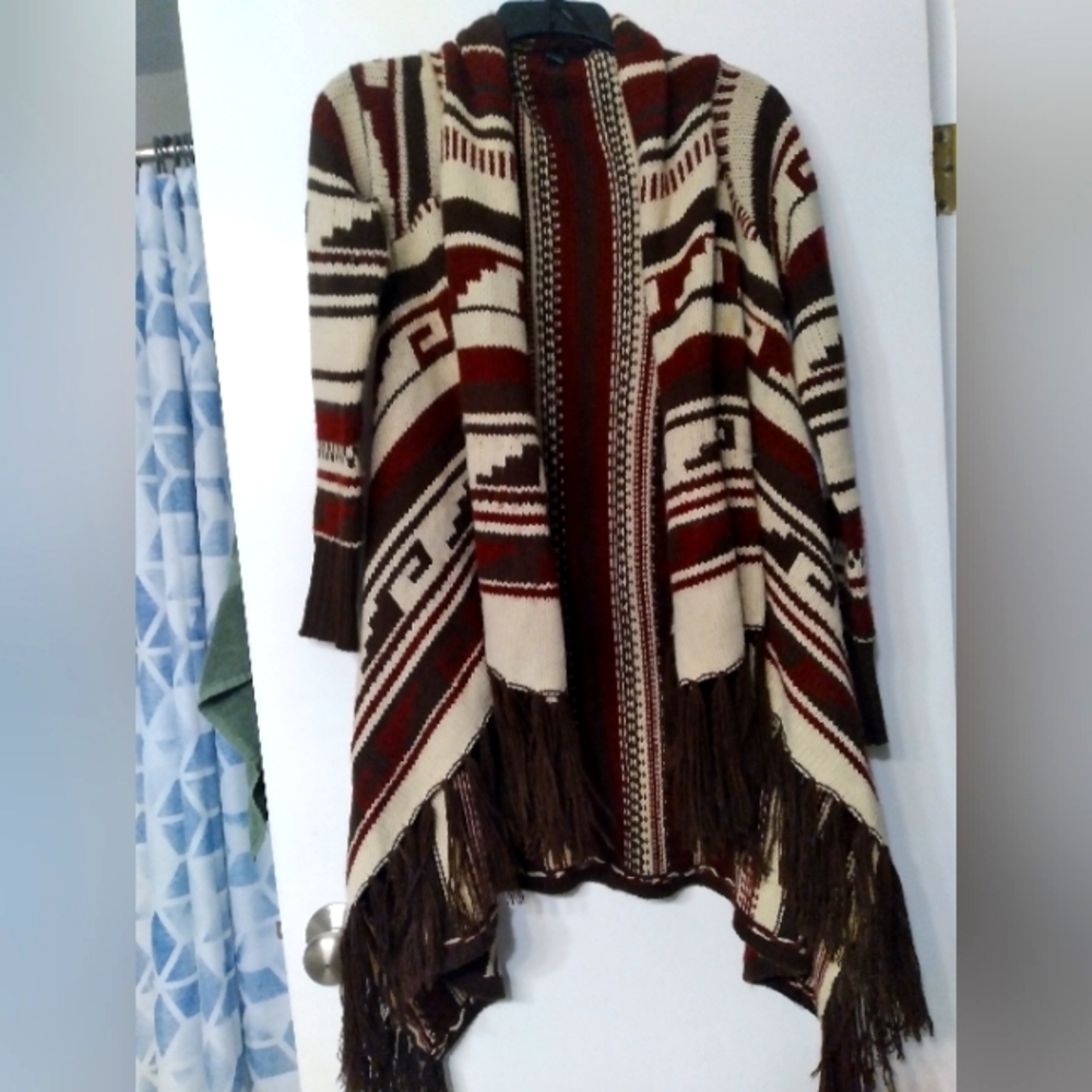 Southwestern cardigan with fringe Forever21 - Picture 2 of 6